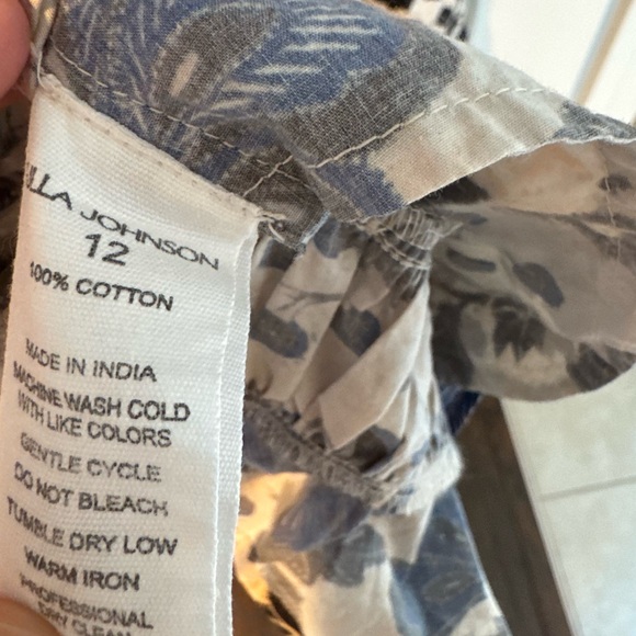 NWT Ulla Johnson Celia Blue Dress Lapis Floral Print Mini Puff Sleeve - Picture 10 of 11